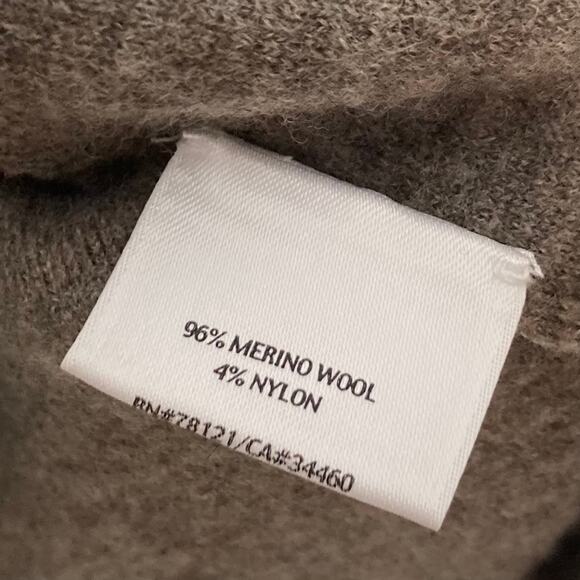 NWOT EILEEN FISHER Jacket Women M Blue Felted-Merino-Wool Raw-Hem Pocket 3-Btn - Picture 5 of 6